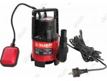 ЗУБР Мастер НПГ-М1-400 Насос погружной для грязной воды (400Вт, 125л/мин, 5м, шнур 7м)