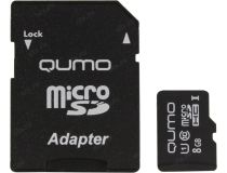 Qumo QM8GMICSDHC10U1 microSDHC 8Gb UHS-I U1 + microSD-- SD Adapter