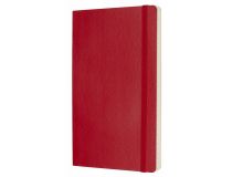 Блокнот Moleskine CLASSIC SOFT QP616F2 Large 130х210мм 192стр. линейка мягкая обложка фиксирующая резинка красный