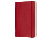 Блокнот Moleskine CLASSIC SOFT QP611F2 Pocket 90x140мм 192стр. линейка мягкая обложка красный