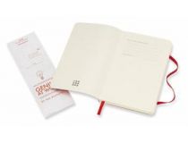 Блокнот Moleskine CLASSIC SOFT QP611F2 Pocket 90x140мм 192стр. линейка мягкая обложка красный