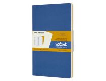 Блокнот Moleskine VOLANT QP721B41M17 Large 130х210мм 96стр. линейка мягкая обложка синий/желтый янтарный (2шт)
