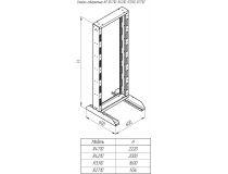 NT R4210 B Стойка 19  однорамная, чёрная 42U
