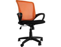  7017851 Офисное кресло Chairman 969 TW оранжевый(спинка оранжевая сетка, сиденье чёрная ткань)