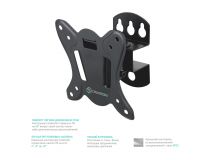 ONKRON R3 Basic Black Универсальное поворотное крепление (VESA75/100, 10-27 , 25кг)