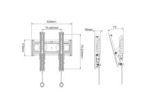 ONKRON TM4 (black) наклонный кронштейн (VESA75-200, 17-37 , 18.2кг)