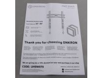 ONKRON FM2 Basic фиксированный кронштейн (VESA 75/100/200x100/200/200x300/300/300x400/400, 32-55 , 50кг)
