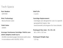 60F5X0E Lexmark Lexmark 605XE Extra High Yield Toner Cartridge 20,000 pages MX510 , MX511 , MX610 , MX611