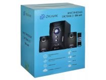 Колонки OKLICK OK-441 Black (2x10W+30W, дерево, Bluetooth, USB, SD, FM, ПДУ) 1086334 