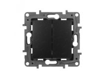 Legrand Etika 672602 Выключатель (2клав., внут., без рамки, антрацит)