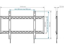 ArmMedia PT-100 фиксированный кронштейн (VESA 200-900x600, 55-100 , 80кг)