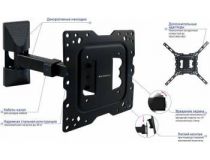 Kromax DIX-17 Black Универсальное поворотное крепление(VESA100-400, 30кг)