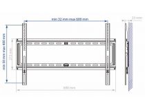 Kromax IDEAL-1 Black  фиксированный кронштейн (VESA50-600x400, 55кг)