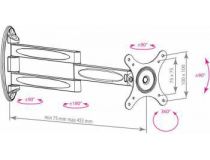 Kromax TECHNO-11W Универсальное поворотное крепление(VESA75/100, 15кг)