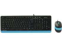 Клавиатура A4Tech Fstyler F1010 Blue (Кл-ра, USB,+Мышь,4кн, Roll, USB)