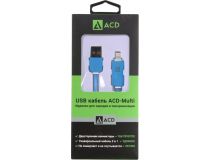 ACD ACD-U914-PML Кабель USB AM-- micro-B/Lightning 1м