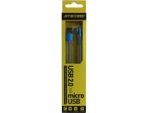JETACCESS JA-DC25 1м Blue Кабель USB 2.0 AM - micro-B 1м, Г-образный коннектор
