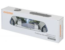 Digma FreeDrive 404 MIRROR DUAL Black (2xCam, 1920х1080/640x480, 170°, LCD 5 , G-sens, microSDHC, мик, Li-Ion)