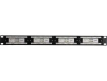 Patch Panel 19 1U UTP 24 port кат.6 Exegate EX281080RUS разъём KRONE&110 (dual IDC)