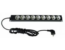 ЦМО Блок розеток БР-9П-Ш-9005 9xSchuko базовые 10A Schuko 2м