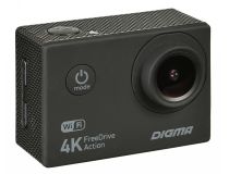 Digma FreeDrive Action 4K WiFi Black (3840х2160, 140°, LCD 2 , WiFi, microSDXC, USB, мик, Li-Ion)