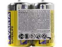 VARTA SUPERLIFE, Heavy Duty  Size C , 1.5V, (Zinc-Carbon)  уп. 2 шт 