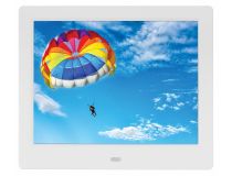 Digital Photo Frame Digma PF-843 White цифр. фоторамка (MP3/WMA/MPEG4/JPEG, 8 LCD,1024x768, SD/MMC, USB2.0, ПДУ)