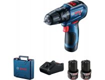 Bosch GSB 12V-30 06019G9120 Аккум. ударн. дрель-шуруповёрт (18/30Нм, 1600об/мин, 12V, 2Ач 2xLi-ion, кейс)