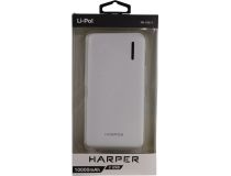 Внешний аккумулятор HARPER PB-10011 White (2xUSB 2.1A, 10000mAh, Li-Pol)