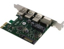 ExeGate EXE-361 (OEM) PCI-Ex1, USB3.0, 3 port-ext + LAN UTP 1000Mbps EX283714RUS 