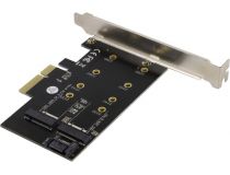 ExeGate EXE-509 Адаптер M.2 B key + M.2 M Key - PCI-Ex4/SATA EX283713RUS 