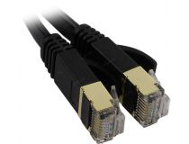 Patch Cord FTP кат.7 0.5м, чёрный, плоский