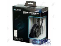 Наушники с микрофоном A4Tech HS-100 Black (шнур 2м, с регулятором громкости)