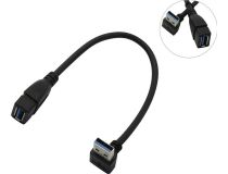 KS-is KS-401 Кабель-переходник USB 3.0 AM --  AF, вертикальный Г-образный коннектор