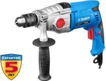 ЗУБР Профессионал ЗДУ-1100-2 ЭРМКМ2 Ударная дрель(1100W, 2800об/мин, 27000 уд/мин, 13 мм, 2 ск, реверс, ключ)