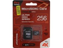 Qumo QM256GMICSDXC10U3 microSDXC 256Gb Class10 UHS-I U3 + microSD-- SD Adapter