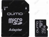 Qumo QM256GMICSDXC10U3 microSDXC 256Gb Class10 UHS-I U3 + microSD-- SD Adapter