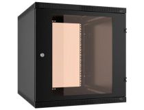 NT WALLBOX LIGHT 18-63 B Шкаф 19 настенный 18U 600*350, дверь стекло-металл, чёрный