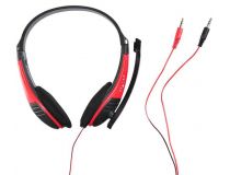 Наушники с микрофоном OKLICK HS-M150  Black-Red (шнур 2.2м) 359486 