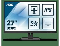 27   ЖК монитор AOC U27P2 Black с поворотом экрана (LCD, 3840x2160, HDMI, DP, USB3.2 Hub)