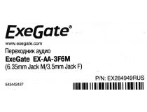 ExeGate EX-AA-3F6M Переходник Jack6.3-M -- Jack3.5-F EX284949RUS 