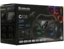 Колонка Defender G108 (20W, FM, USB, microSD, BT, ПДУ, Li-Ion) 65108 