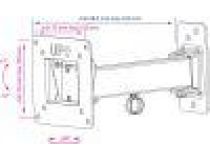 Kromax OPTIMA-103 Black  наклонно-поворотный кронштейн (VESA75-100, 25кг)