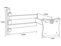 Аксессуар для ТВ WALL MOUNT-7101 SILVER 10013 ARM MEDIA