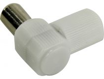 Коннектор антенный ТВ 9.5 (M) -  клемма винтовая/обжимная, Г-образный