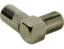 Переходник антенный ТВ 9.5 (M) -  тип F (F), Г-образный