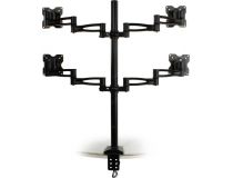 Kromax OFFICE-4 Black Настольный кронштейн для 4 мониторов (VESA75-100, 15-32 , 4x8кг)