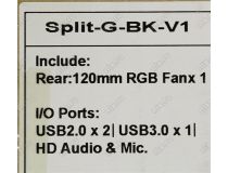 Miditower Aerocool Split-G-BK-V1 Black ATX без БП, с окном