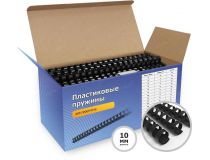 ГЕЛЕОС BCA4-10B Пружины для переплета пластиковые (Black, A4,d=10мм, уп.100шт)