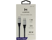 HARPER BRCH-770 Silver Кабель USB2.0-C M -- USB2.0-C M 1м